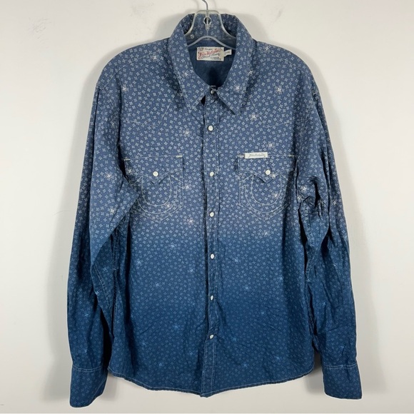 💕 True religion Men's Blue Shirt XXL - Picture 1 of 11